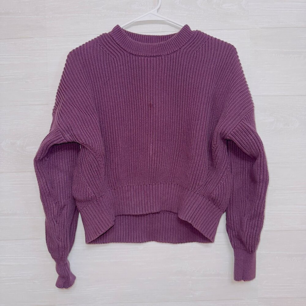 Michael Stars Women's Barb Popover Sweater in Deep Purple size XS